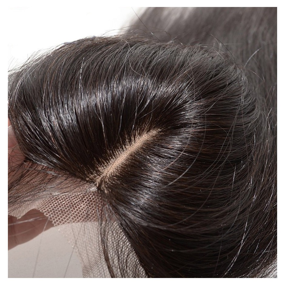 Straight Virgin Human Hair Silk Base Lace Closure