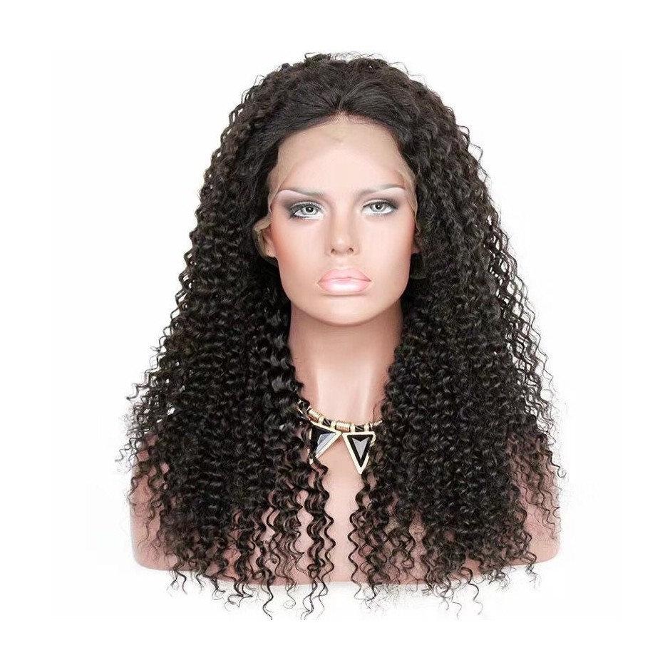 Kinky Curl Brazilian Human Hair Full Lace Wigs